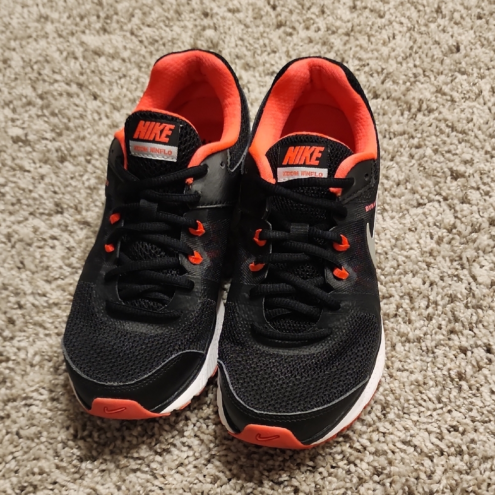 Nike Black and Bright Orange Running Shoes